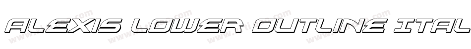 Alexis Lower Outline Italic字体转换